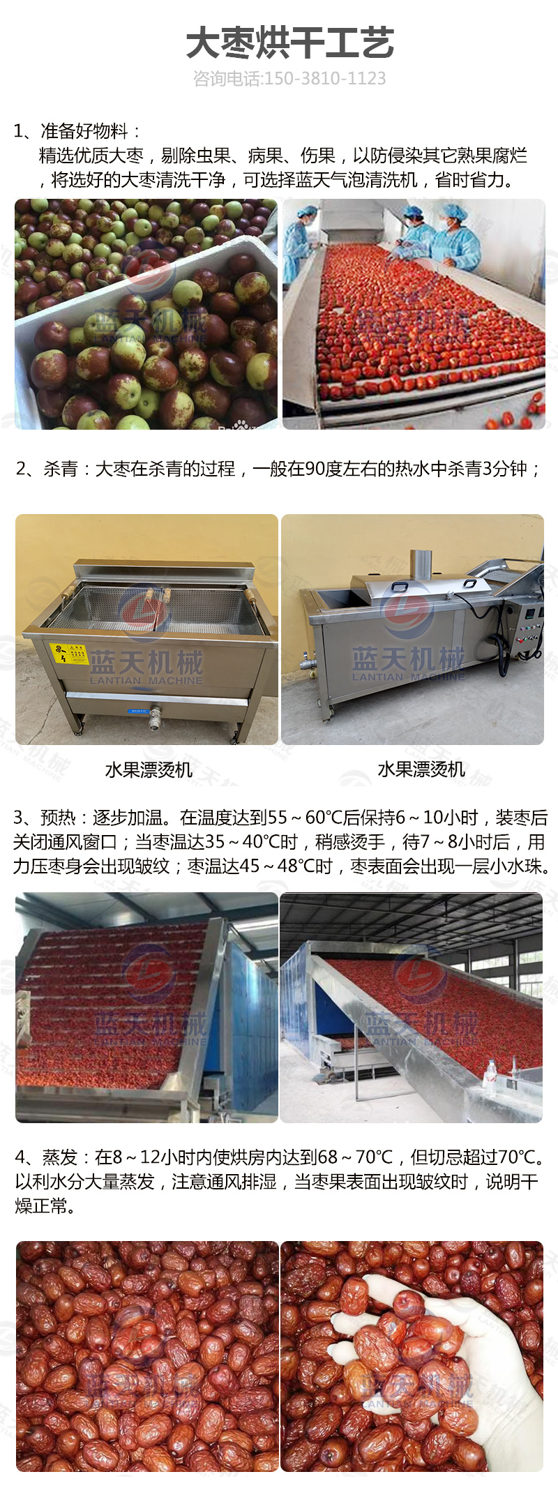 大棗網(wǎng)帶烘干機(jī)烘干工藝